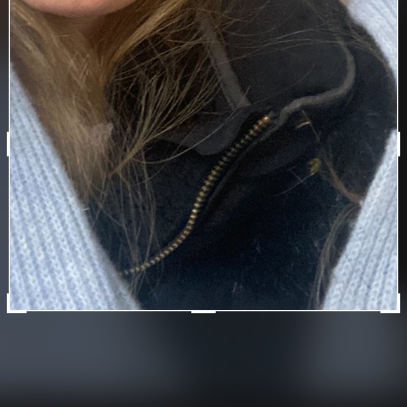 Zara black, belt long jacket, no hoodie - Picture 5 of 6